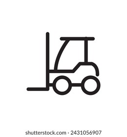 forklift icon, marker icon or instructions in the factory warehouse. vector eps 10