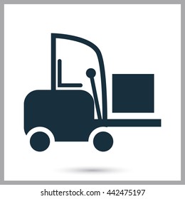 Forklift icon on the background