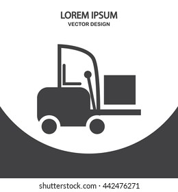 Forklift icon on the background