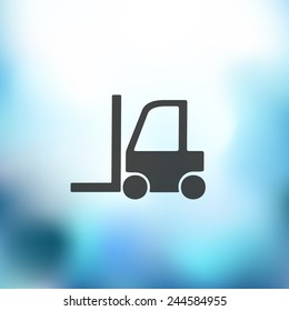 forklift icon on blurred background