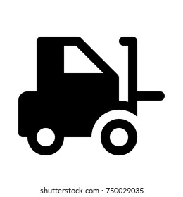 forklift icon on isolated background