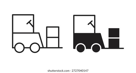 Forklift icon on white background. Stock vector icon
