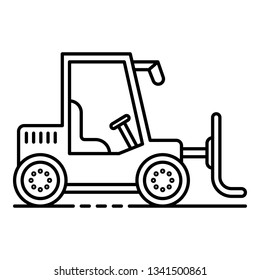 Forklift icon. Outline forklift vector icon for web design isolated on white background