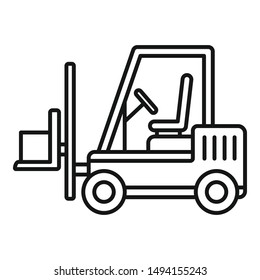 Forklift icon. Outline forklift vector icon for web design isolated on white background