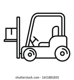 Forklift icon. Outline forklift vector icon for web design isolated on white background