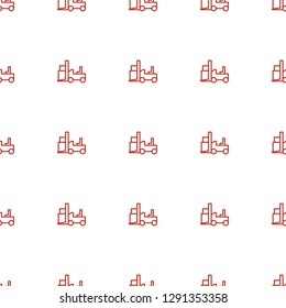 forklift icon pattern seamless white background. Editable outline forklift icon. forklift icon pattern for web and mobile.