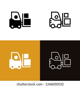 Forklift Icon Set