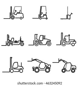 forklift icon set