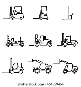 Forklift Icon Set