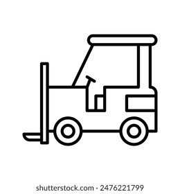 forklift icon from icon set factory with simple outline style