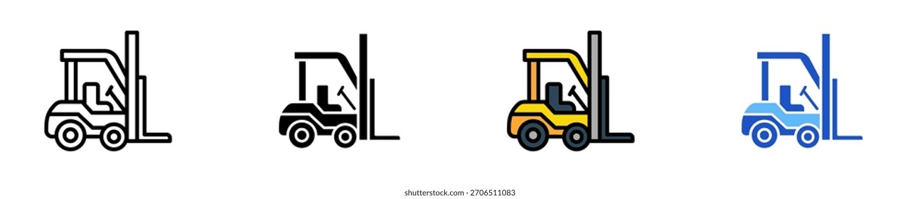Gabelstapler-Symbol Set Multiple Style Collection