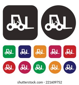 Forklift icon . Shipping icon