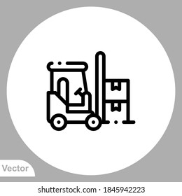 Forklift icon sign vector,Symbol, logo illustration for web and mobile