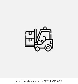Forklift icon sign vector,Symbol, logo illustration for web and mobile