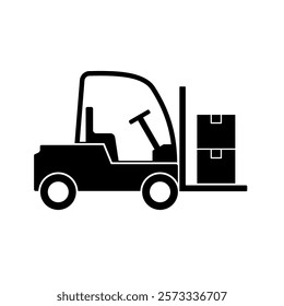 forklift icon, simple flat style, illustration, logo sign symbol pictogram template, for ui or ux isolated on white for mobile app, editable