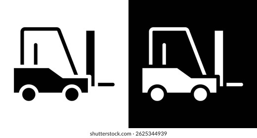 Forklift icon simple line vector. Symbol, logo.