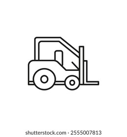 Forklift icon Simple thin line flat symbol