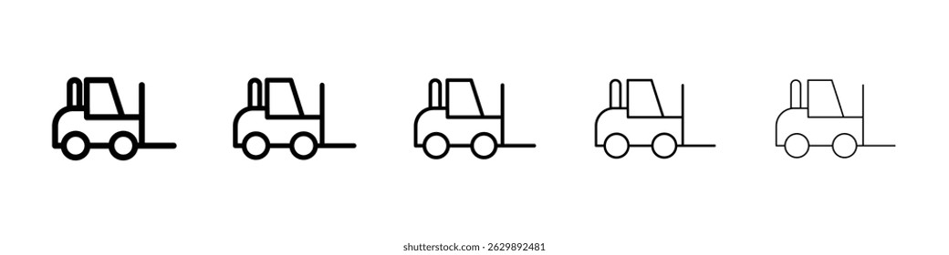 Forklift icon Simple thin line flat symbol