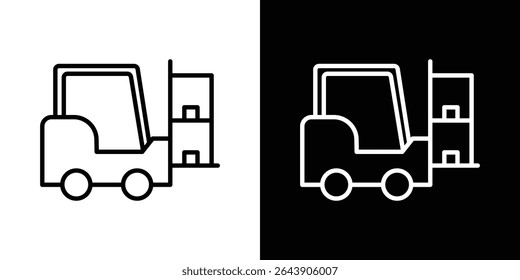 Forklift icon symbol concept for graphic design, Website, UI. EPS