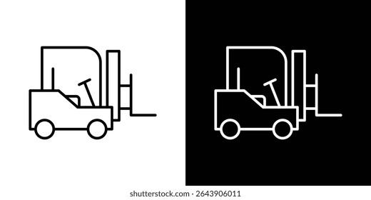 Forklift icon symbol concept for graphic design, Website, UI. EPS