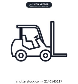 forklift icon symbol template for graphic and web design collection logo vector illustration