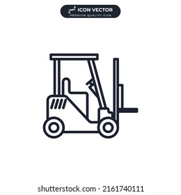 forklift icon symbol template for graphic and web design collection logo vector illustration