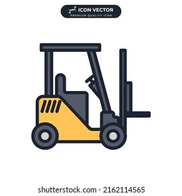 forklift icon symbol template for graphic and web design collection logo vector illustration