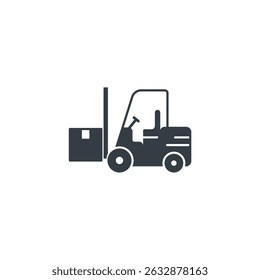 Forklift icon symbol vector illustration isolated on white background