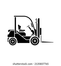 forklift icon. Forklift Truck transportation machine for industry, vector illustration