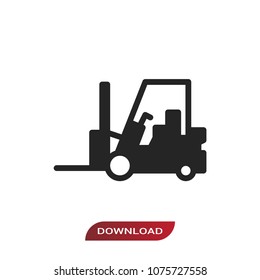 Forklift icon vector