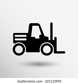 forklift icon vector button logo symbol concept.