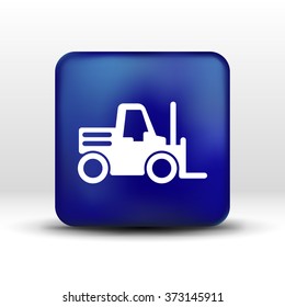 forklift icon vector button logo symbol concept.