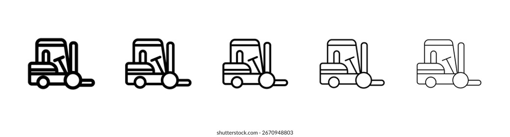 Forklift icon vector collection. EPS 10