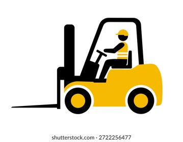 Icono de la carretilla elevadora, Vector gráfico, ilustración.