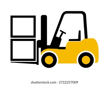 Icono de la carretilla elevadora, Vector gráfico, ilustración.