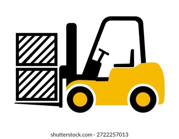Icono de la carretilla elevadora, Vector gráfico, ilustración.