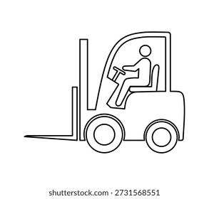 Gabelstapler-Symbol, Vektorgrafik, Illustration.