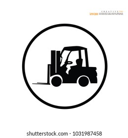 forklift icon. vector illustration.
