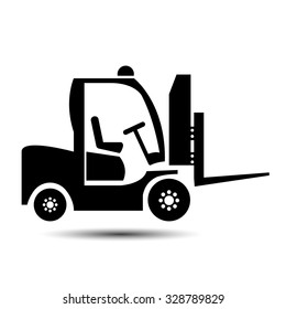 forklift icon. vector illustration