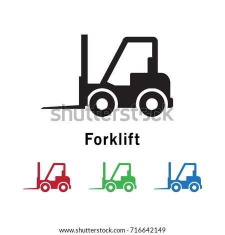 Forklift icon vector illustration.