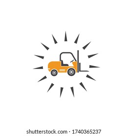 plantilla de diseño de ilustración de vector de icono de elevación de horquilla