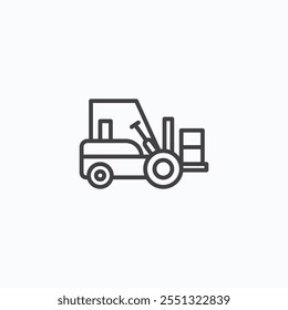 Forklift icon vector illustration. EPS10