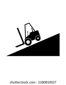 forklift icon vector illustration logo template