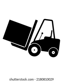 forklift icon vector illustration logo template