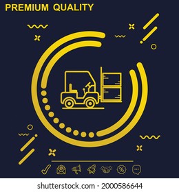 Ilustración vectorial del icono del elevador de horquilla - diseño moderno