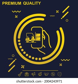 Forklift icon vector illustration - modern design