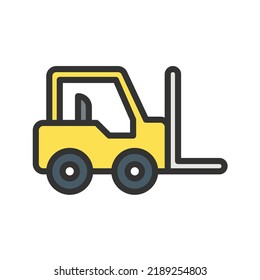 Forklift icon vector image. Can also be used for Vehicles. Suitable for mobile apps, web apps and print media.