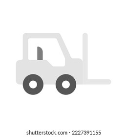 Imagen vectorial del icono de elevación de la horquilla. También se puede utilizar para vehículos. Adecuado para aplicaciones móviles, aplicaciones web y medios impresos.