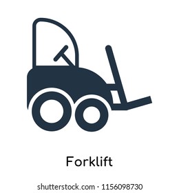 Forklift icon vector isolated on white background, Forklift transparent sign , symbols or elements in filled style