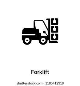 Forklift Icon Vector Isolated On White Stock Vector (Royalty Free ...